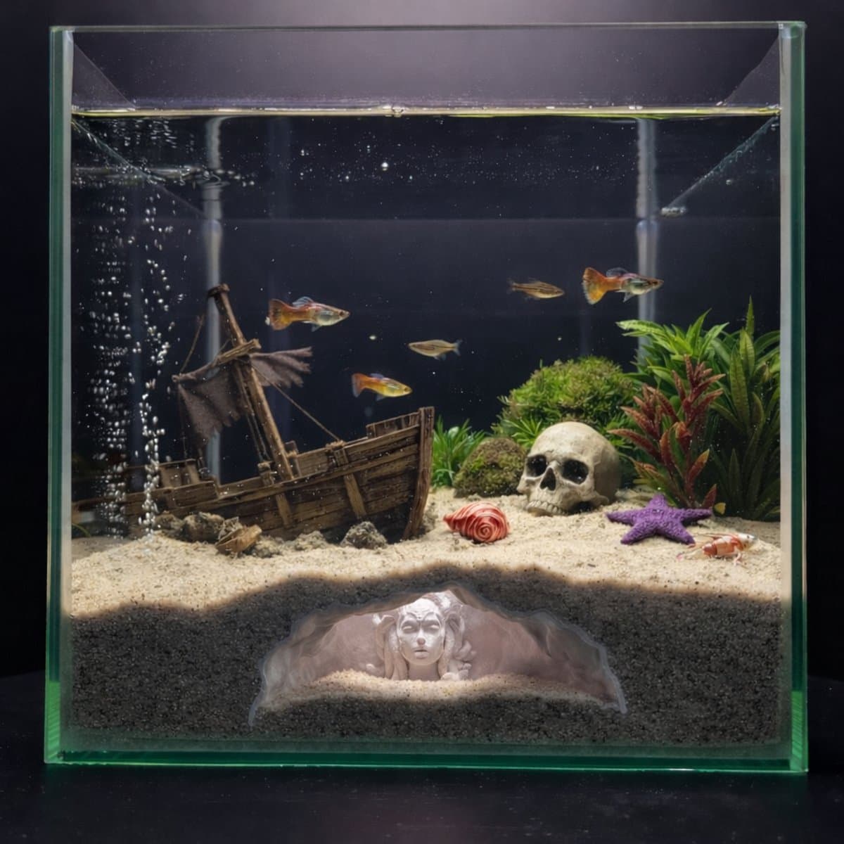 T3D Aquarium Grot Medusa – Aquarium Decoratie Steen – Schuilplaats voor Vissen & Garnalen – Aquarium Ornament – Wit thumbnail 3