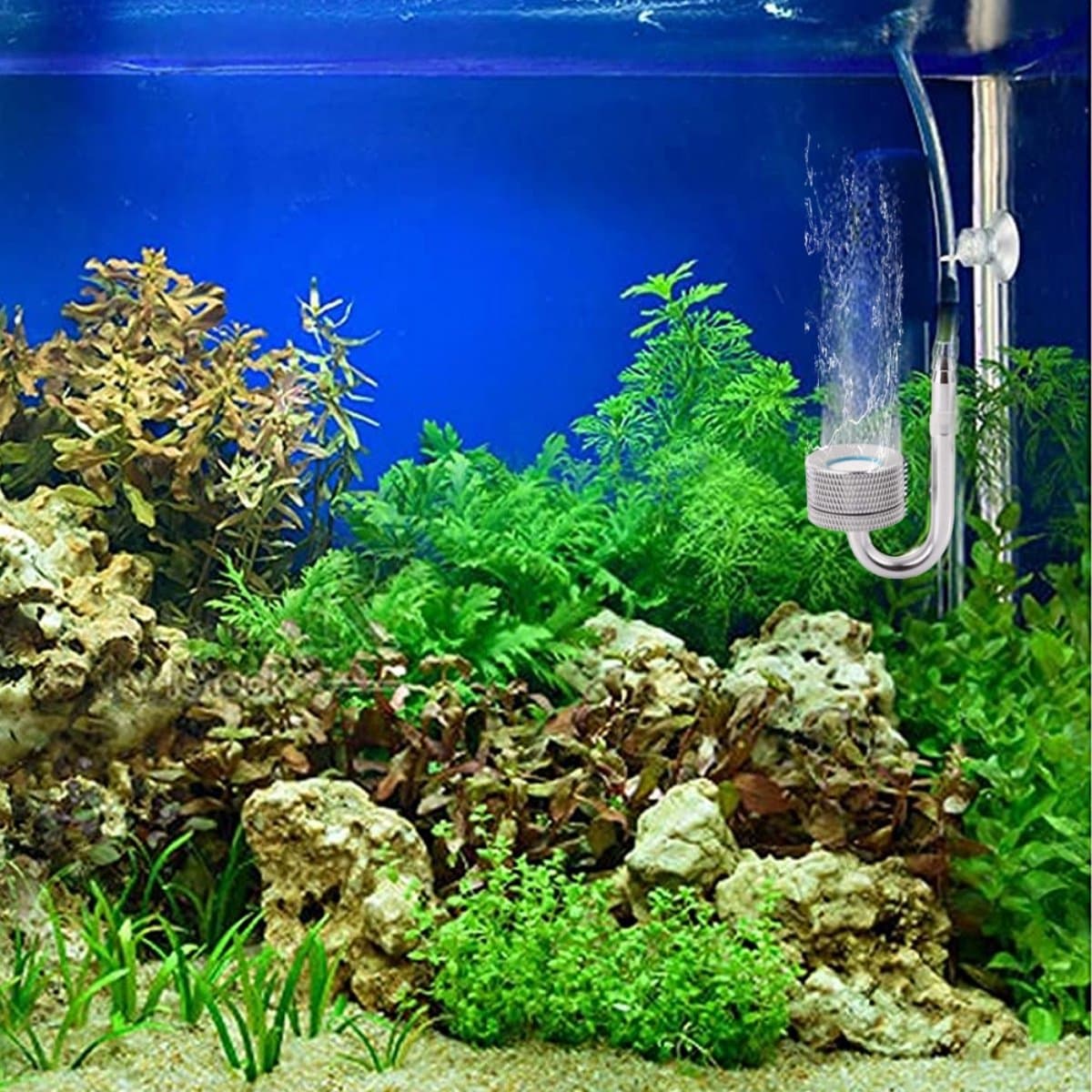 EXCITAT Aquariumverstuiver - CO2-diffuser - met zuignap en U-buis - Geschikt voor alle soorten aquaria thumbnail 7