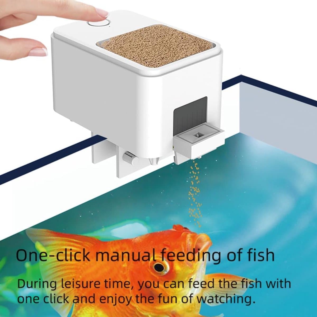 Voederautomaat voor Aquarium met WiFi App Bediening - 100 ml - Automatische Voeding voor Vissen thumbnail 3