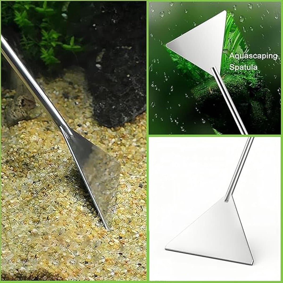 Aquarium Aquascape Gereedschapsset - 4-in-1 - Glaswand Reinige - Algen Aquarium Bestrijden - Aquascape Tool - Inclusief Opbergtas - Aquarium Accessoires - Geschikt Voor Aquascaping - Geschikt Voor Diverse Aquariumplanten, Bodemsubstraten - Zilver thumbnail 7