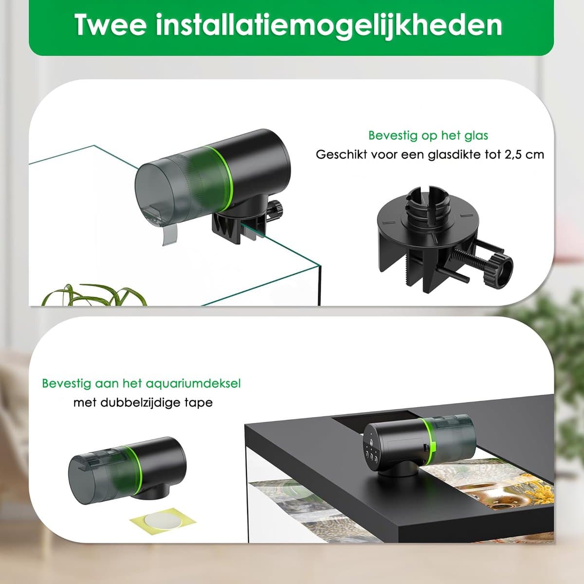 Automatische Voederautomaat met Timerfunctie - 200ml - Geschikt voor Vijver, Vlokken, Korrels en Tetra Visvoer - Visvoer Aquarium thumbnail 6