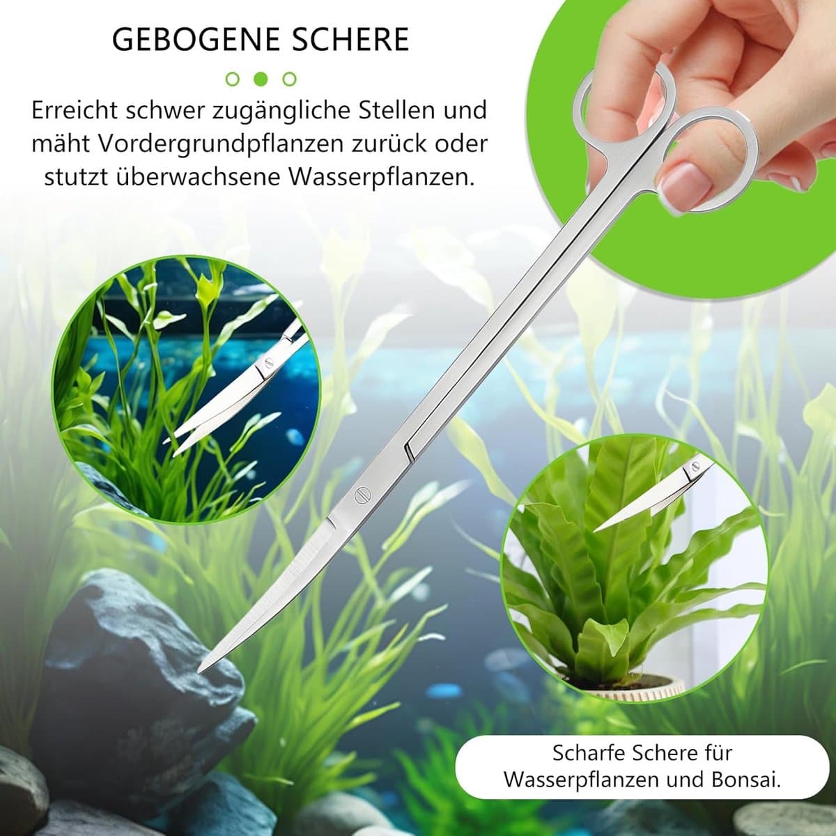 Allecto - Aquarium Aquascaping Tools Set - RVS Schoonmaakset - Voor waterplanten - Set van 4 - Onderhoud aquarium - Ideaal voor aquascaping - Gesch.. thumbnail 18