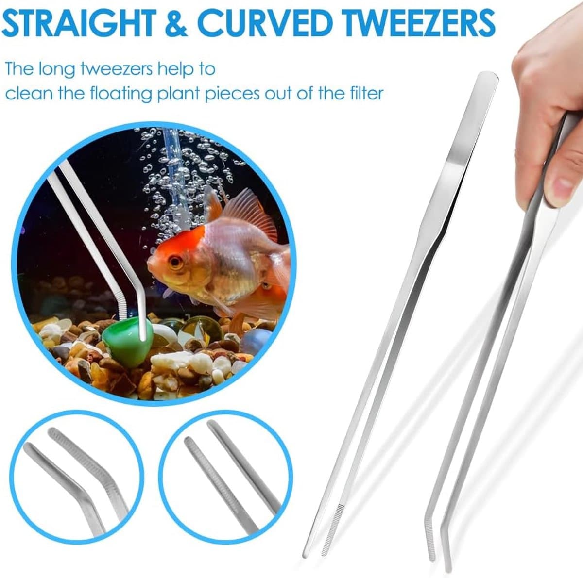 4-in-1 Aquascaping en Aquarium Set - Aquascape tool - Aquarium accessoires - Aquarium reinigingsset - Aquarium set voor plantenverzorging - Met Aquarium Schaar, Aquarium Pincetten en Aquarium Spatel - Voor Aquascaping en Aquarium Planten thumbnail 10