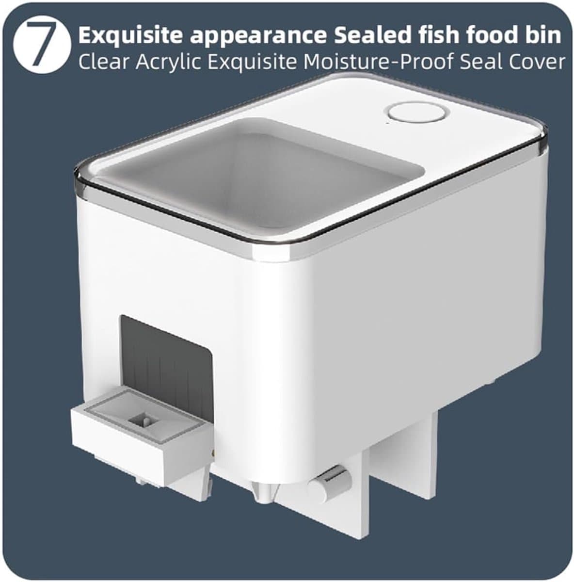 Voederautomaat voor Aquarium met WiFi App Bediening - 100 ml - Automatische Voeding voor Vissen thumbnail 6