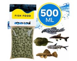 Aqua-Loui® - Spirulina Tabletten (Wafers) - Visvoer voor Pleco's, Bodemvissen en Algeneters - Tropisch Aquariumvoer - Rijk aan Spirulina, Vitamines & Mineralen - 500 ml