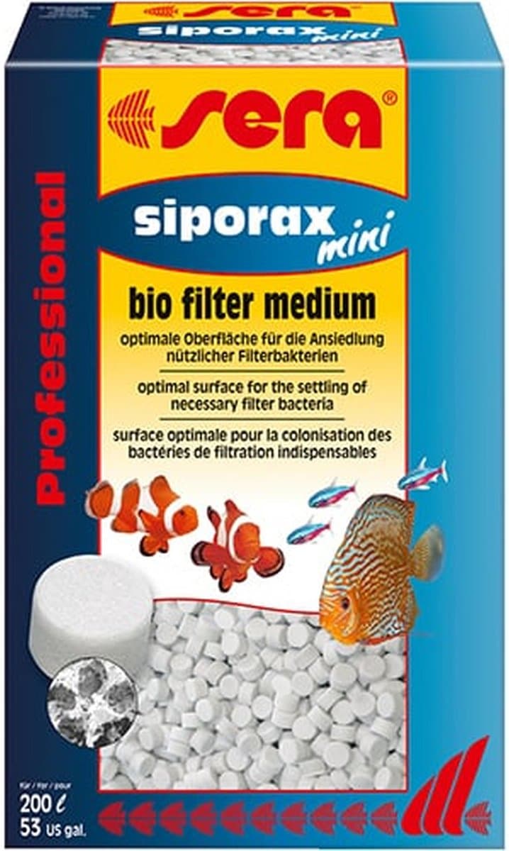 Sera Siporax mini - Filtermedium voor Aquaria tot 200 Liter - afbeelding 1