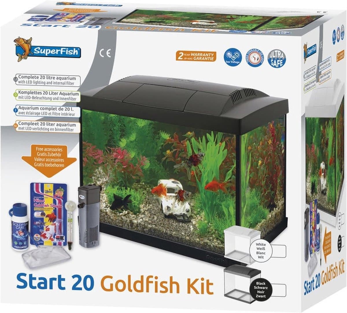 Superfish Aquarium Start 20 Goldfish Kit Led 16 l - Aquaria - Zwart thumbnail 3