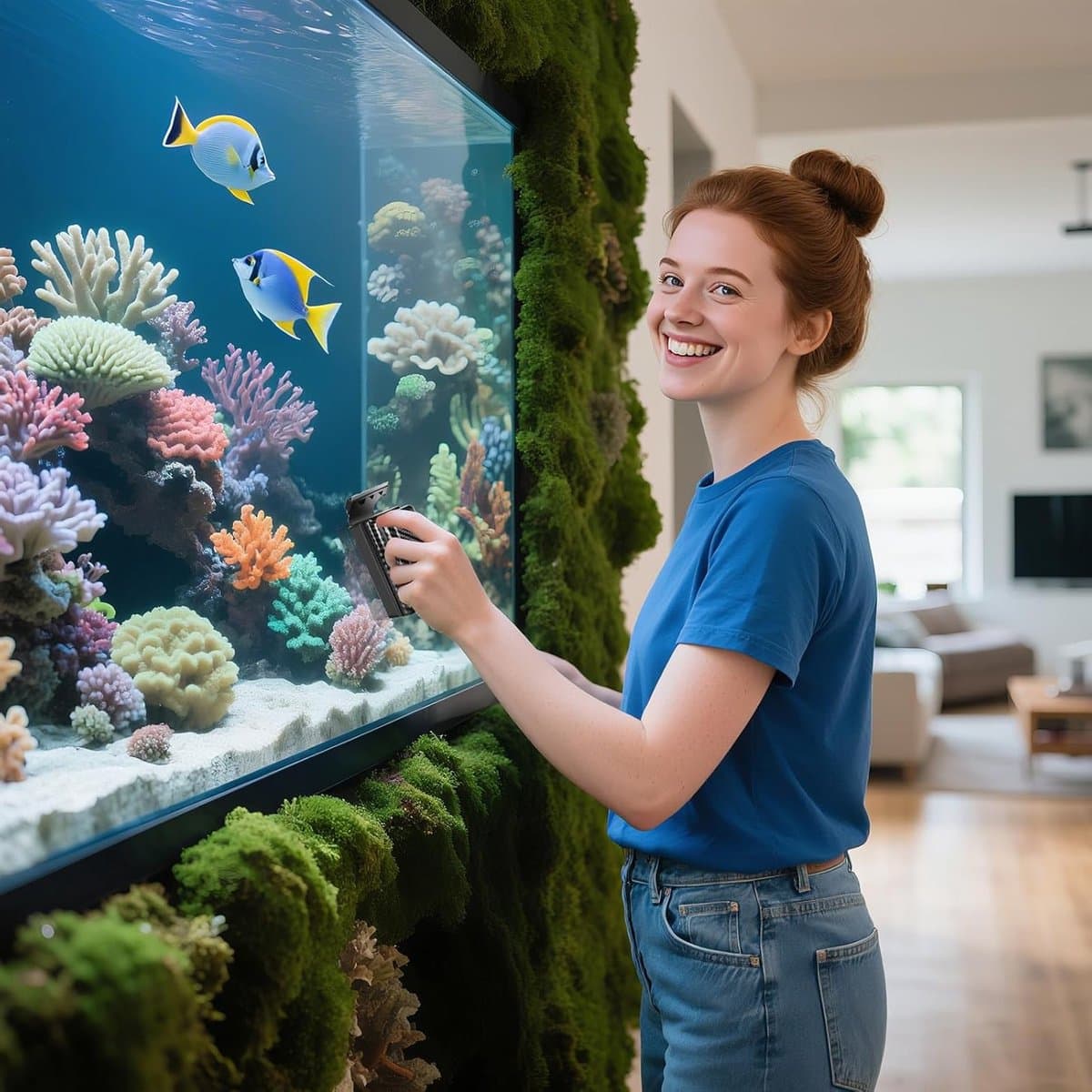 Aquarium Raamreiniger Magnetisch met 2 Schrapers, Ideaal voor Algenverwijdering en Onderhoud van Vissentanks tot 15 mm Acrylglas Dikte, Drijvend Ontwerp voor Gemakkelijk Gebruik thumbnail 6