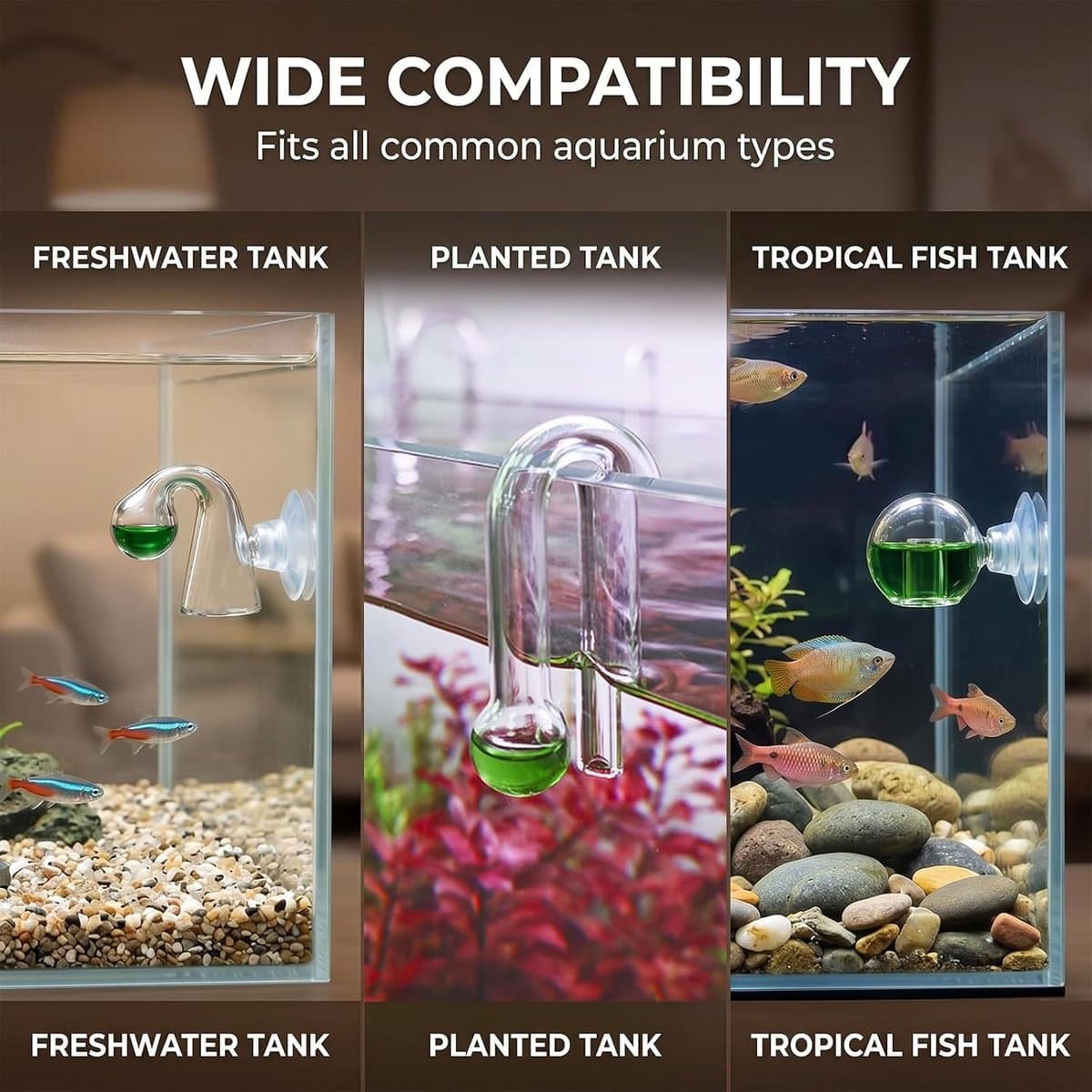 Duurtest voor aquaria - 3 stuks CO2-testset voor nauwkeurige wateranalyse en optimale plantengroei thumbnail 6