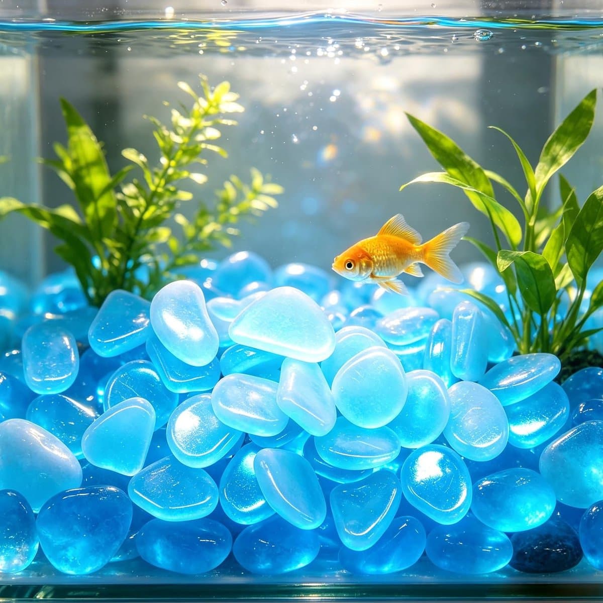 Gloeien in het donker: 500 lichtgevende kiezels van 1 cm voor tuin, pad, aquarium en decoratie thumbnail 7