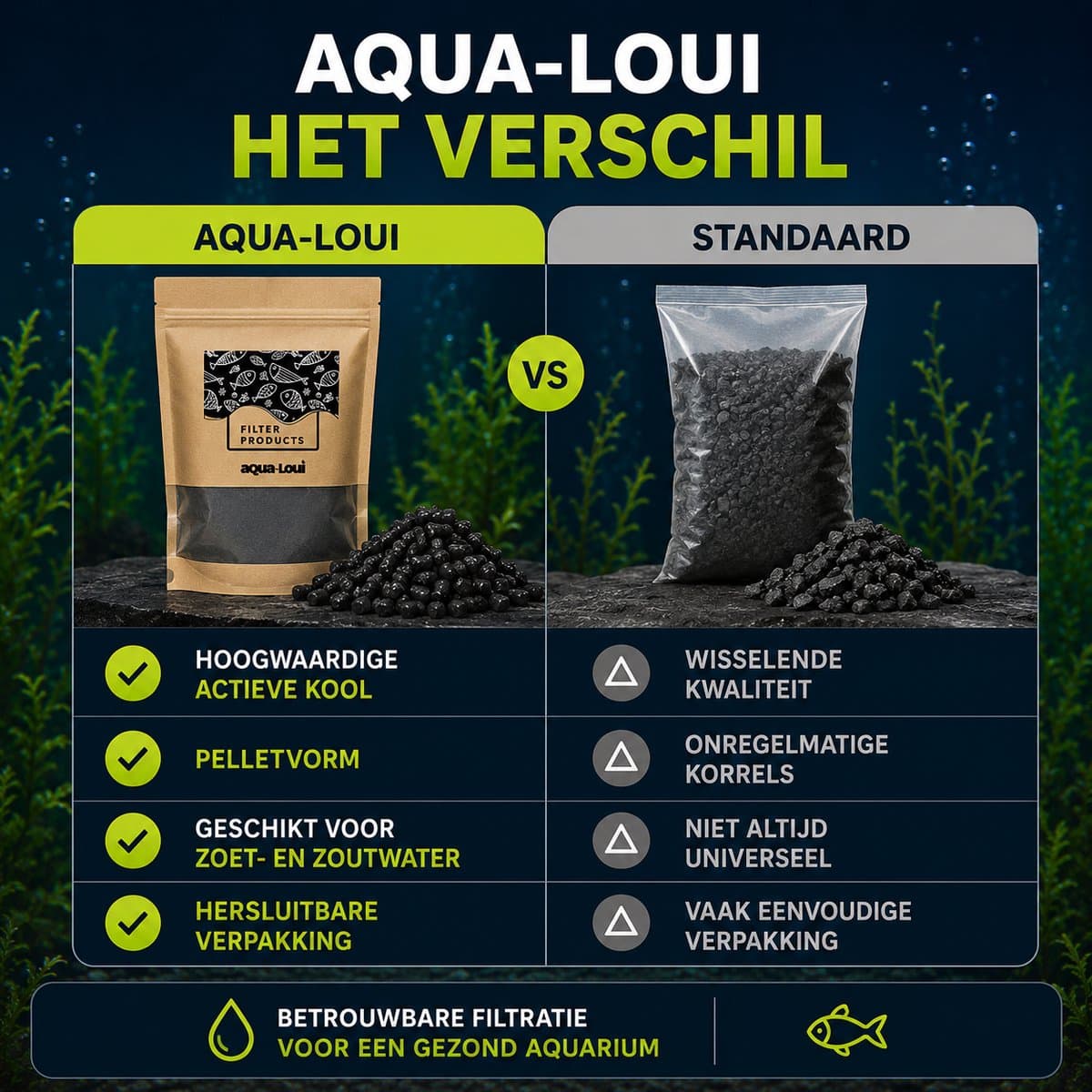 Aqua-Loui® - Actieve Kool voor Aquariumfilter - Premium Carbon Filtermateriaal - Verwijdert Geuren, Verkleuringen & Medicijnresten - Geschikt voor Zoet- en Zoutwater - 1000 ml thumbnail 6