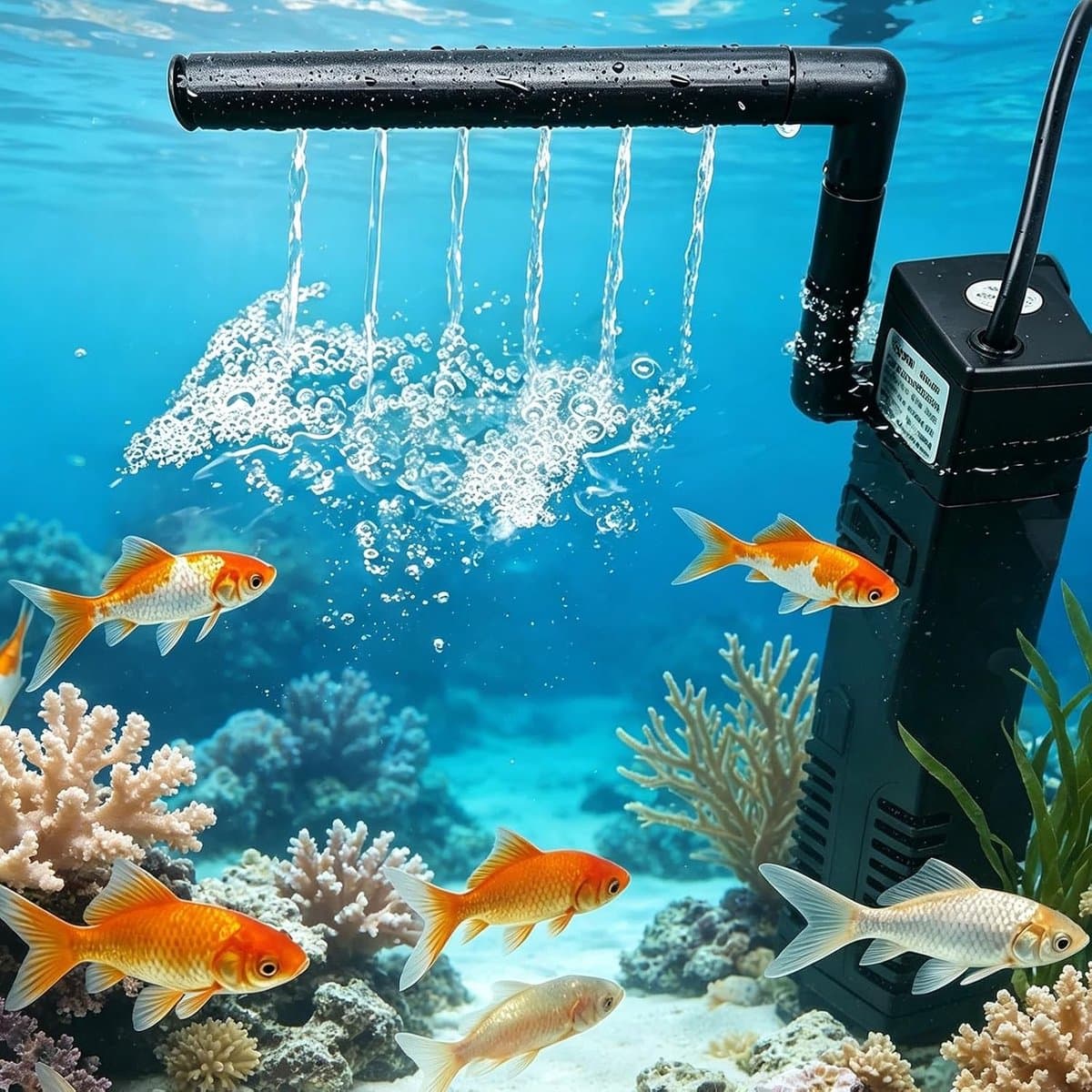 Energiezuinige multifunctionele binnenfilter voor aquaria tot 20 liter, ideaal voor zoet- en zoutwaterplanten en -dieren, optimale ventilatie voor een gezond ecosysteem thumbnail 6