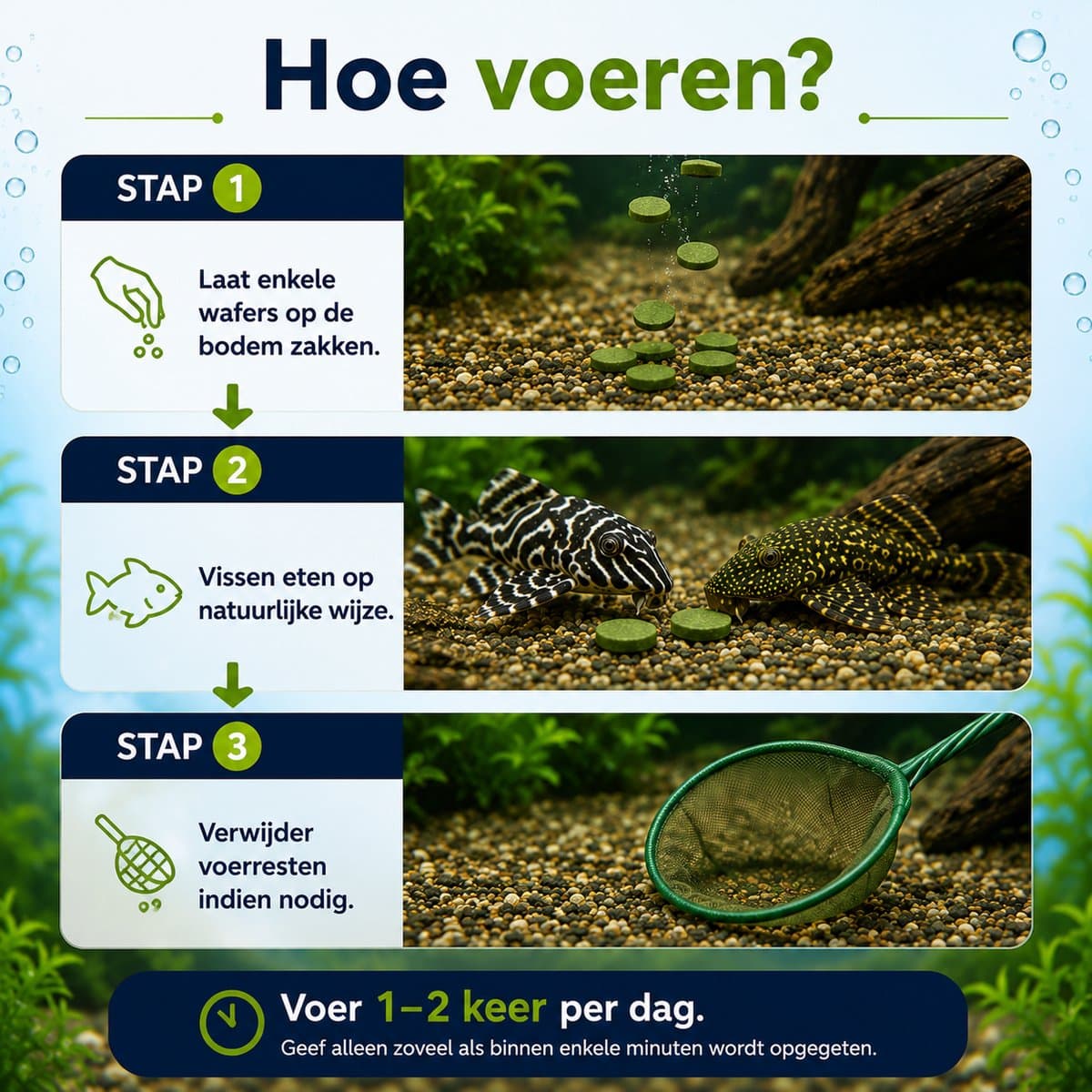 Aqua-Loui® - Spirulina Tabletten (Wafers) - Visvoer voor Pleco's, Bodemvissen en Algeneters - Tropisch Aquariumvoer - Rijk aan Spirulina, Vitamines & Mineralen - 500 ml thumbnail 5