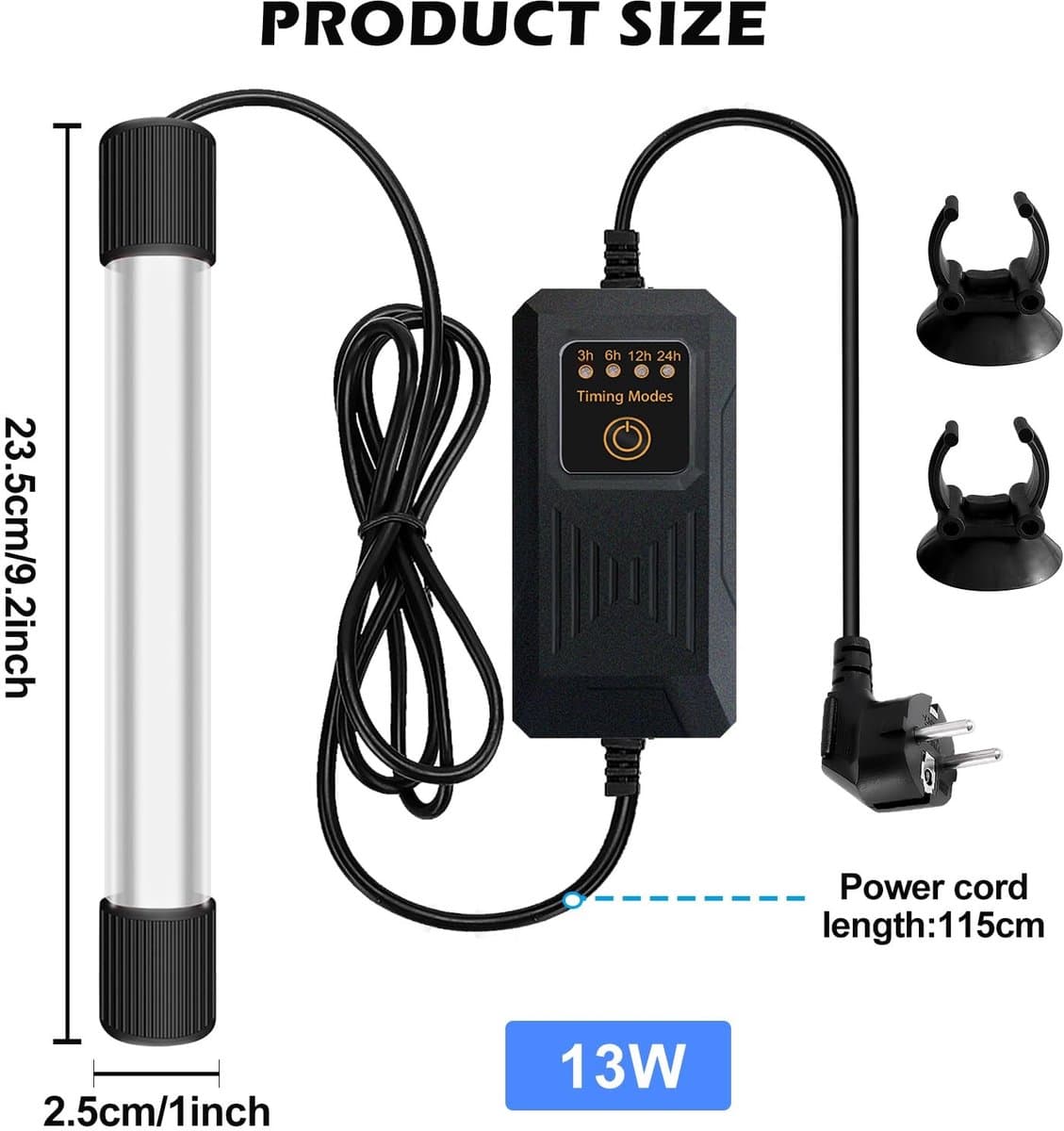 Omgoods - UV Lamp Steriliser voor Aquarium 13W met Timer - Waterdicht thumbnail 3