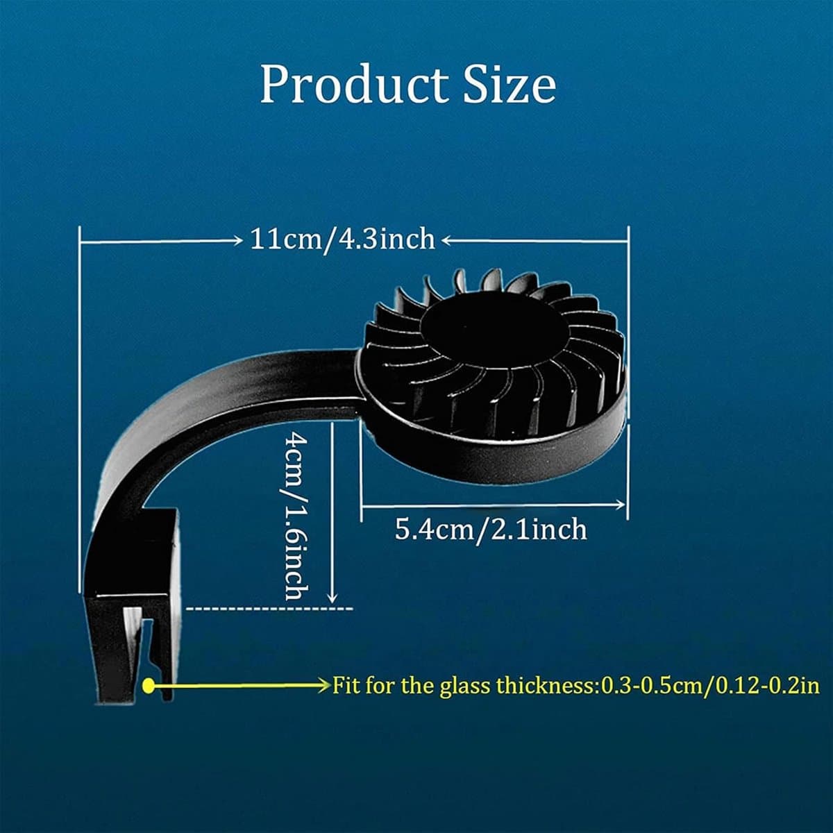 KZQ LED Aquarium Klemspot 5W Volspectrum voor Kleine Vissenbak 3 5 mm Glas Universele Opklembare Aquariumlampen Zwart thumbnail 4