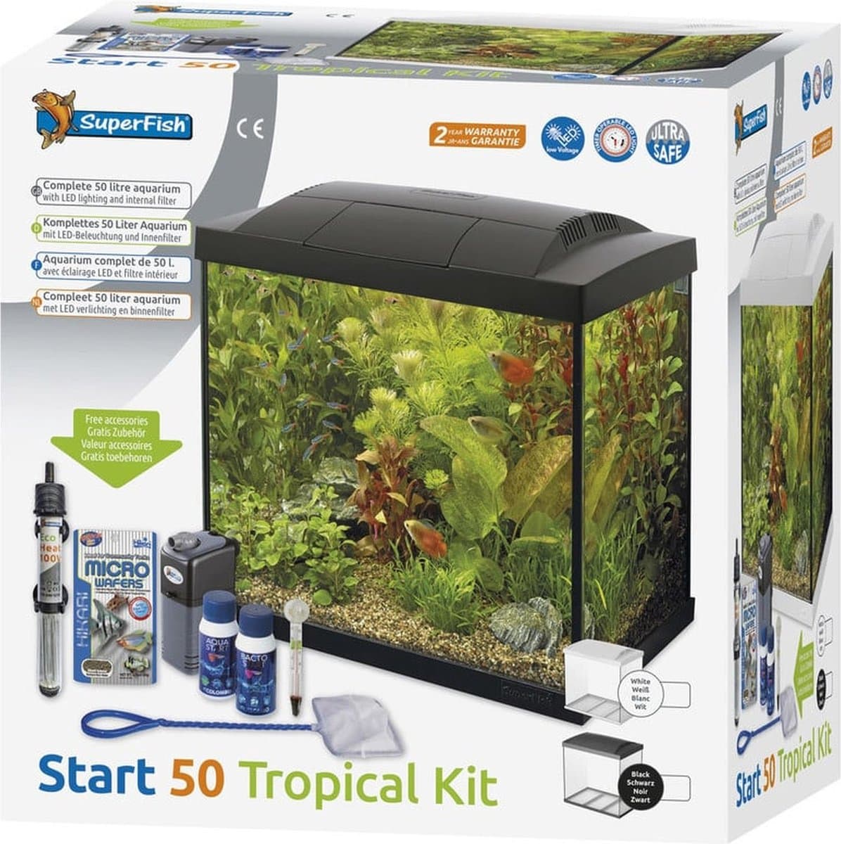 Superfish Aquarium Start 50 Tropical Kit Retro Led 39 l - Aquaria - Zwart thumbnail 3
