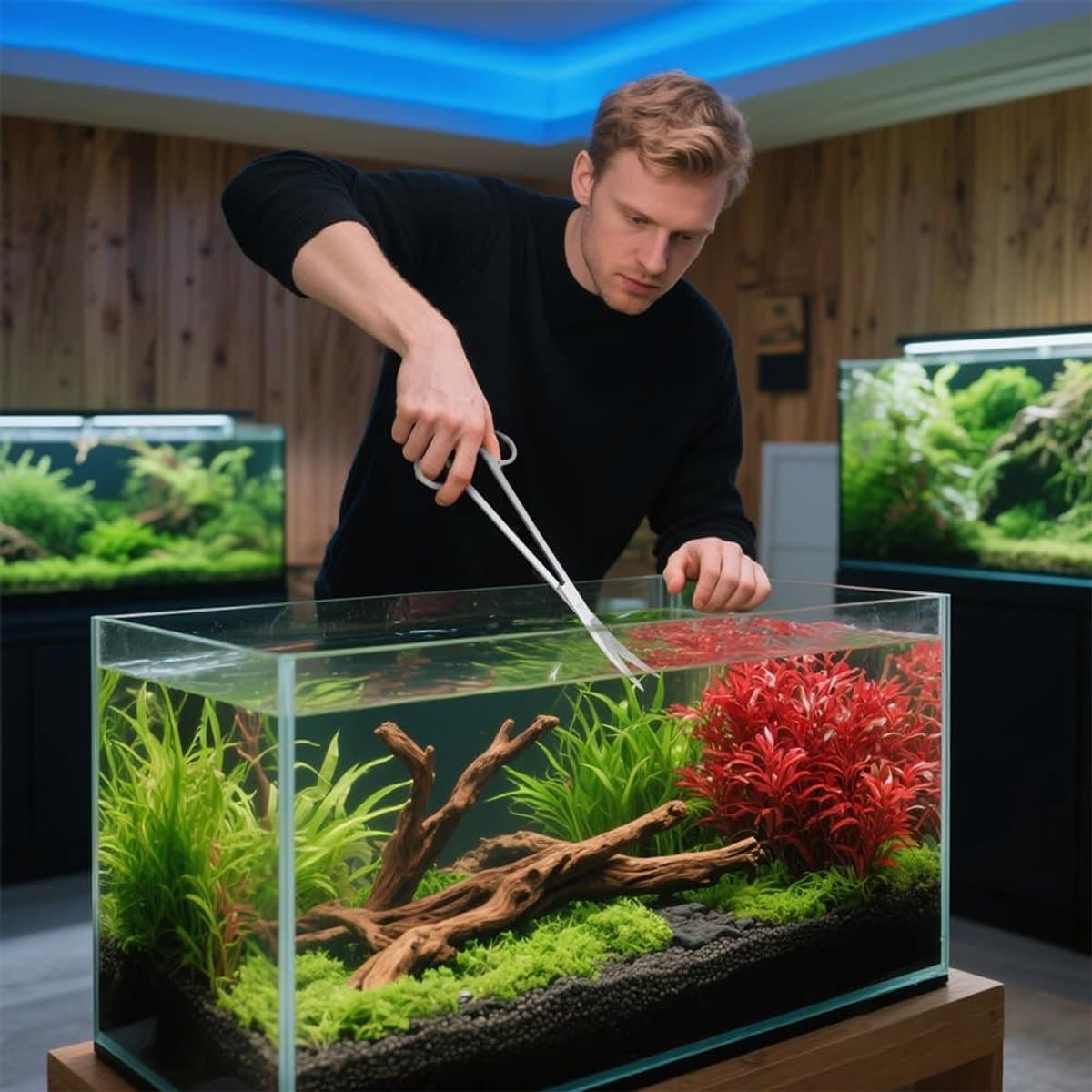 Allecto - Aquarium Aquascaping Tools Set - RVS Schoonmaakset - Voor waterplanten - Set van 4 - Onderhoud aquarium - Ideaal voor aquascaping - Gesch.. thumbnail 7