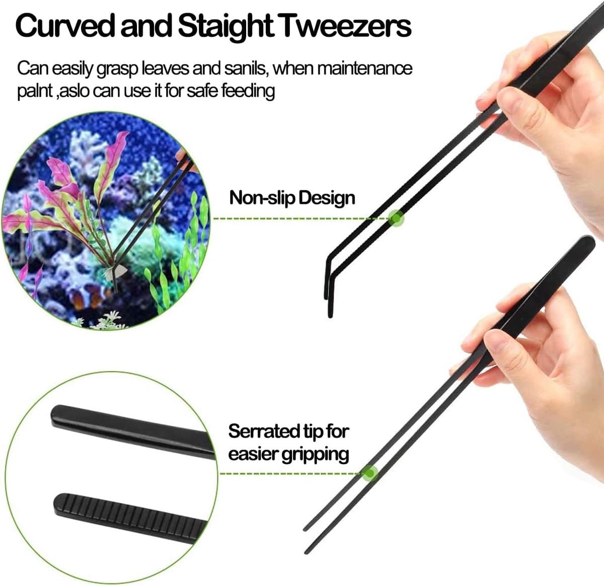 carmdering - Aquascaping Tools Kit - Aquarium Planten Gereedschap Set - Roestvrij Staal Instrumenten - Precisie Trimmen En Snoeien - Substraat Aanpassen En Reinigen - 304 RVS Materiaal - Ergonomisch Lang Handvat - 4 Delige Set thumbnail 4