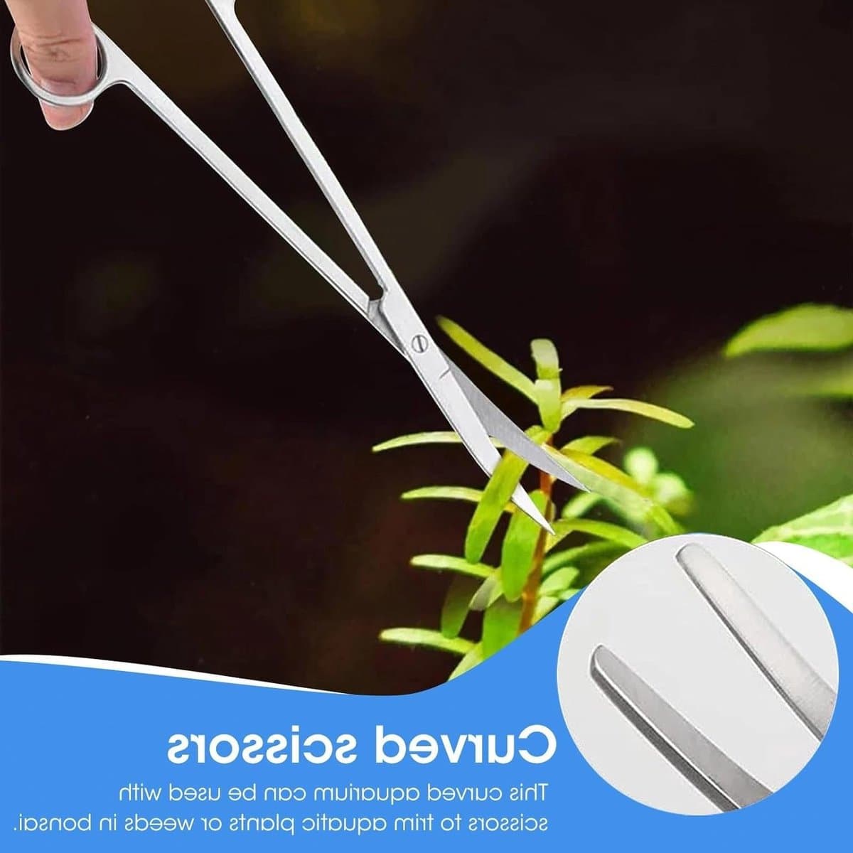 4 in 1 Aquascaping Gereedschap Set van RVS met Lange Pincet, Schaar en Spatel - Ideaal voor Aquariumonderhoud, Plantenverzorging en Reinigen van Grind thumbnail 4