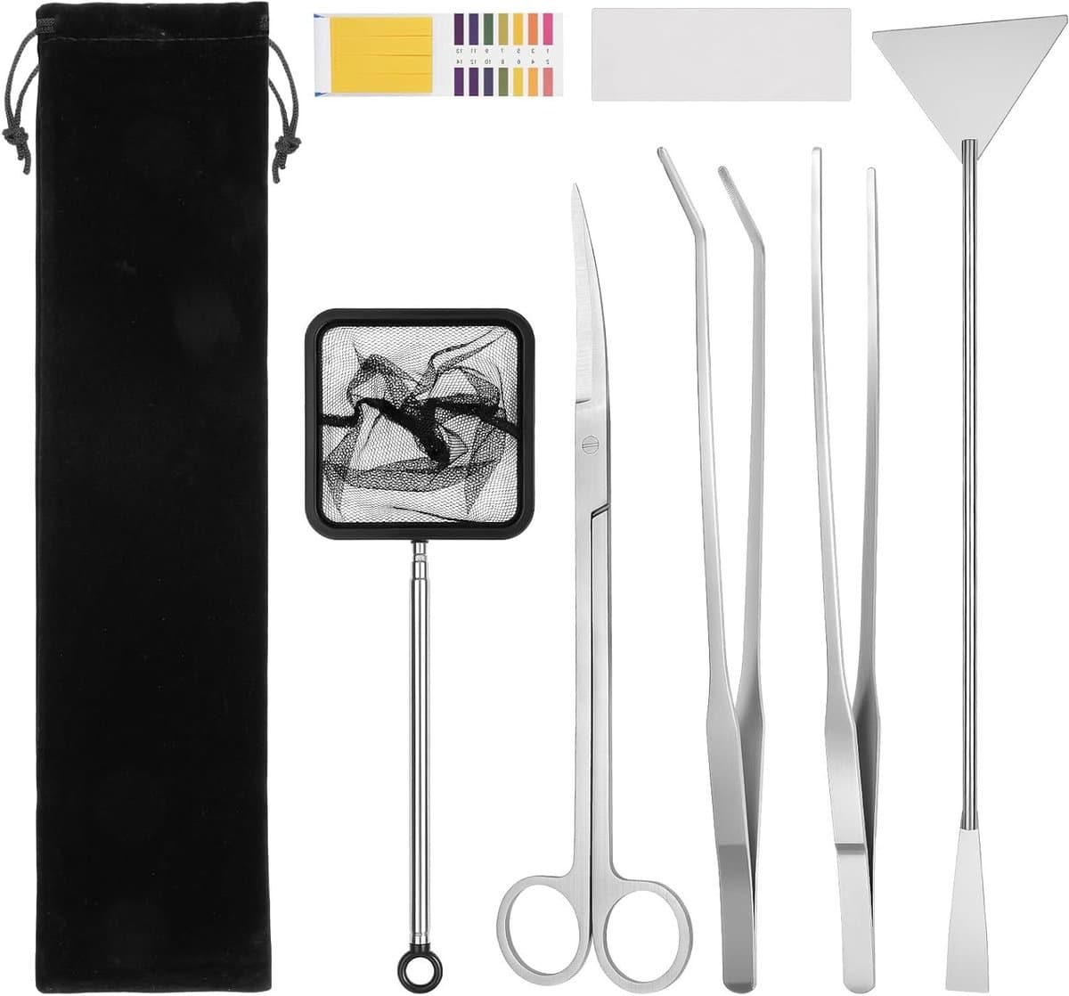 Allecto - Aquarium Aquascaping Tools Set - RVS Schoonmaakset - Voor waterplanten - Set van 4 - Onderhoud aquarium - Ideaal voor aquascaping - Gesch.. thumbnail 11
