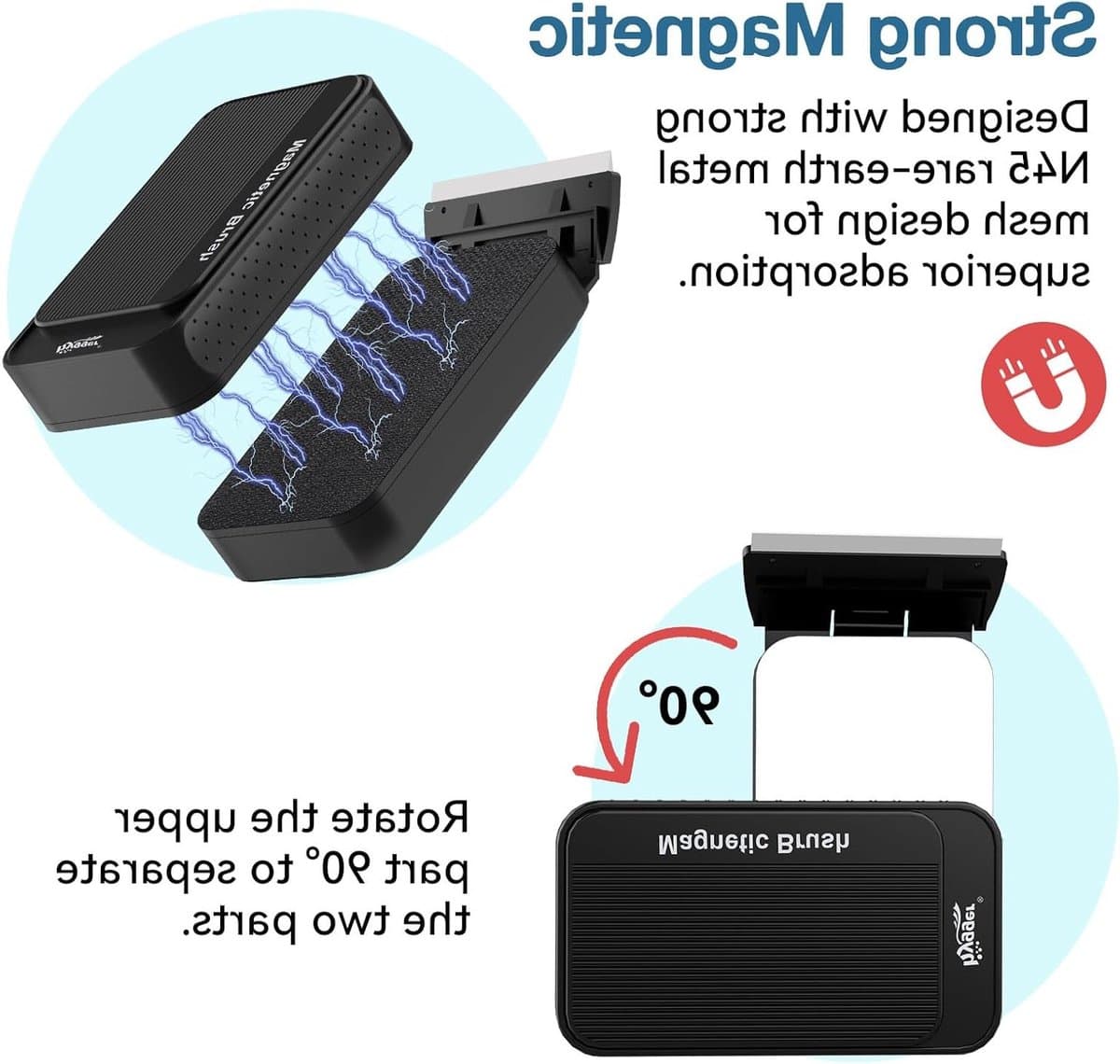 Effectieve Magnetische Algenreiniger voor Aquaria - Glazen Schoonmaakborstel en Drijvende Scrubber met Verwijderbare Schraper voor Optimale Onderhoud van je Aquarium thumbnail 7