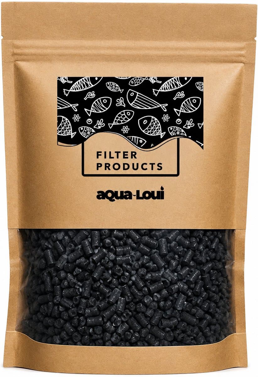 Aqua-Loui® - Actieve Kool voor Aquariumfilter - Premium Carbon Filtermateriaal - Verwijdert Geuren, Verkleuringen & Medicijnresten - Geschikt voor Zoet- en Zoutwater - 1000 ml - afbeelding 1