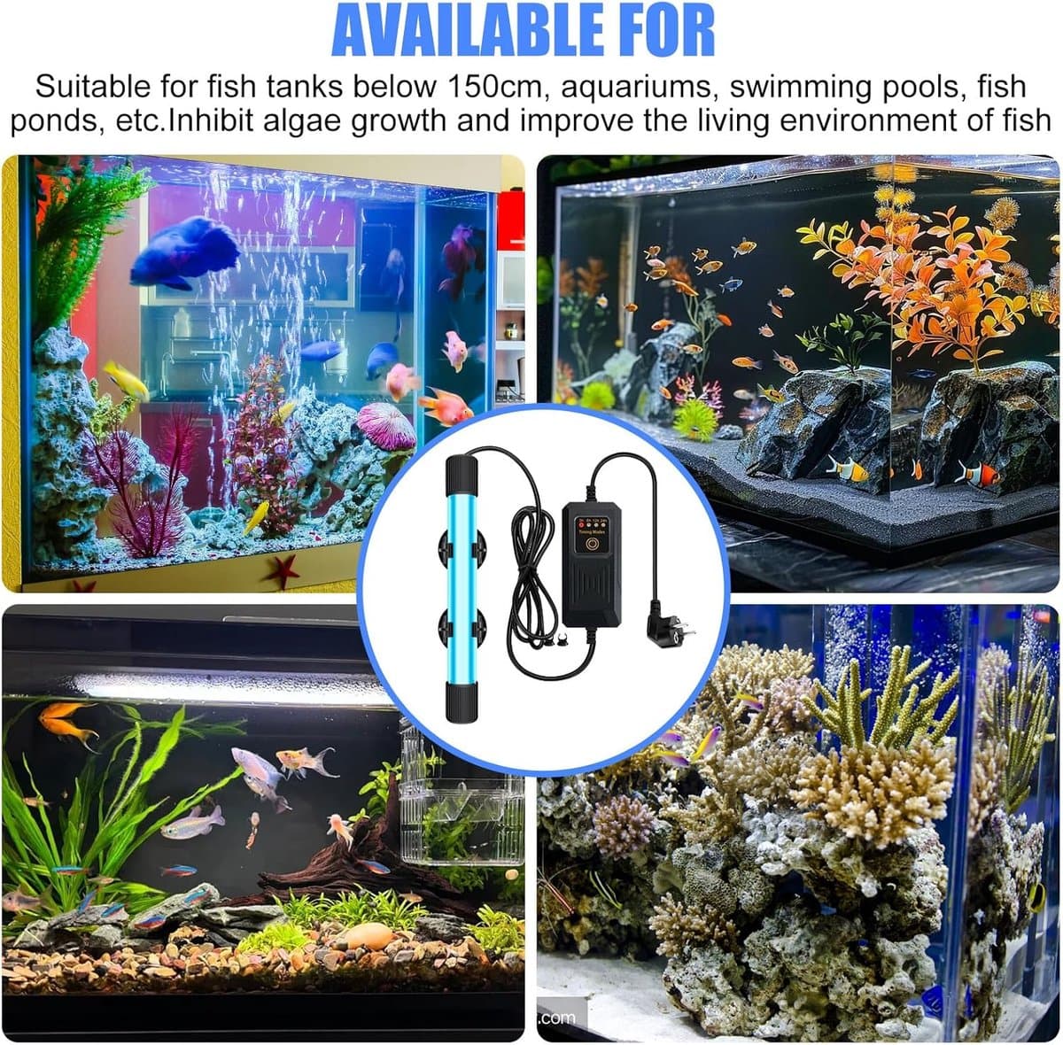 Omgoods - UV Lamp Steriliser voor Aquarium 13W met Timer - Waterdicht thumbnail 8