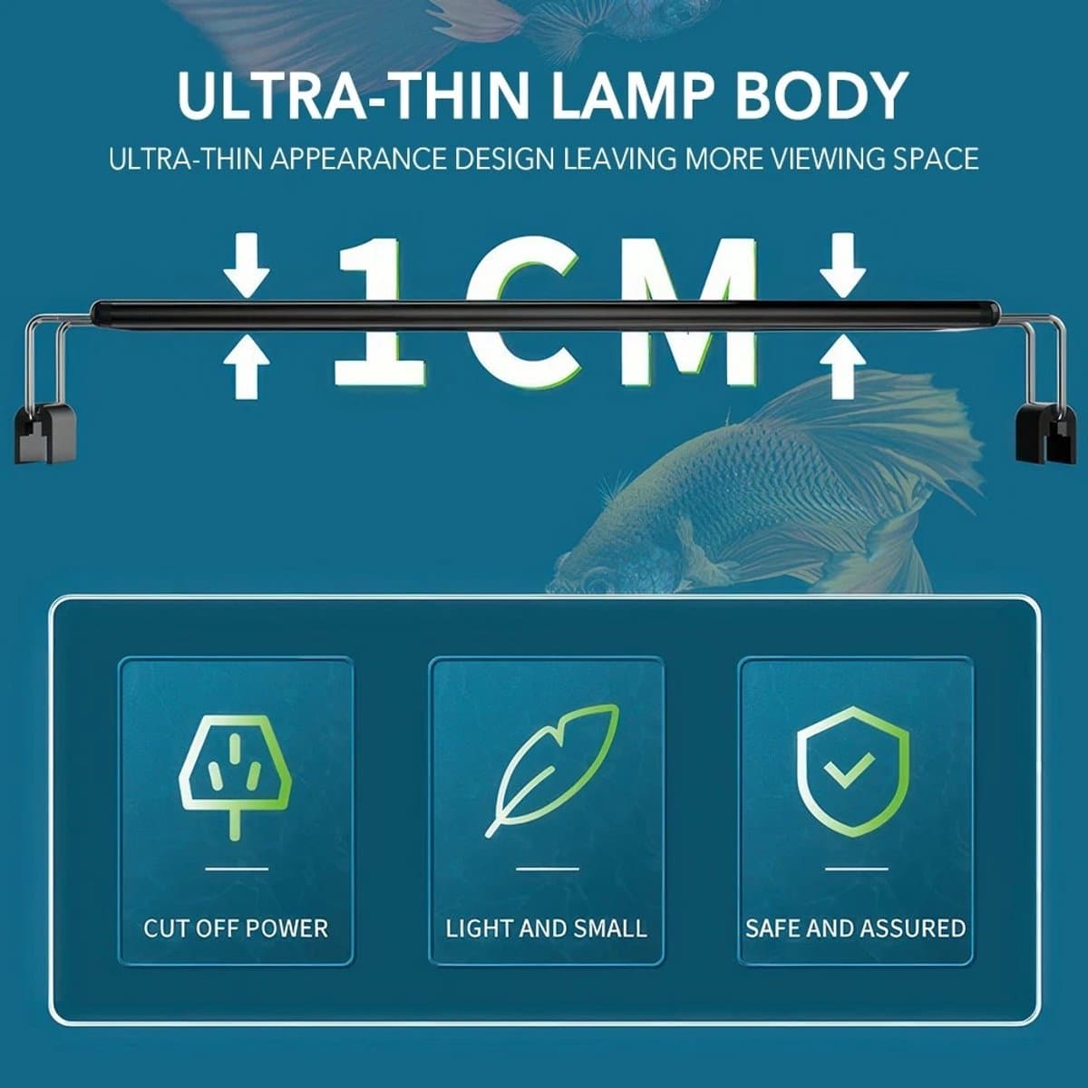 LED Aquariumverlichting 58 cm - Aquariumlamp Volledig Spectrum - Meerdere Kleurmodi - Dubbele Beugel - Zwarte Matte Afwerking - Voor Aquariumplanten, Zoetwater, Zoutwater, Aquascape en Zeeaquarium thumbnail 10