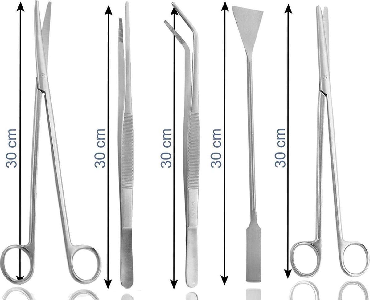 RVS Aquarium Toolset 30 cm - voor planten en aquascaping - Aquarium Tools thumbnail 5
