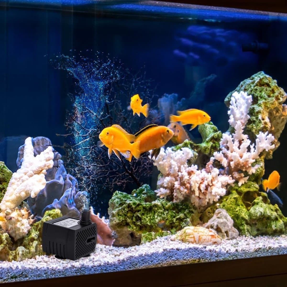 Allecto - Mini-waterpomp - Aquarium - Ultrastil - Zwart - Dompelpomp - 200 l/u - Geschikt voor kleine aquaria - Model ML-xpump thumbnail 6