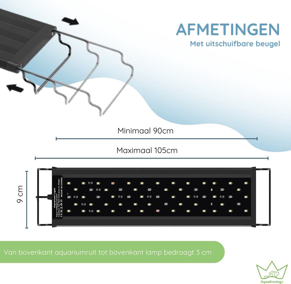 AquaKonings - Aquarium lamp - LED Aquariumverlichting - Dimbaar – Eenvoudig bedienen - Timer - 90 tot 105cm - Verschillende maten verkrijgbaar thumbnail 7