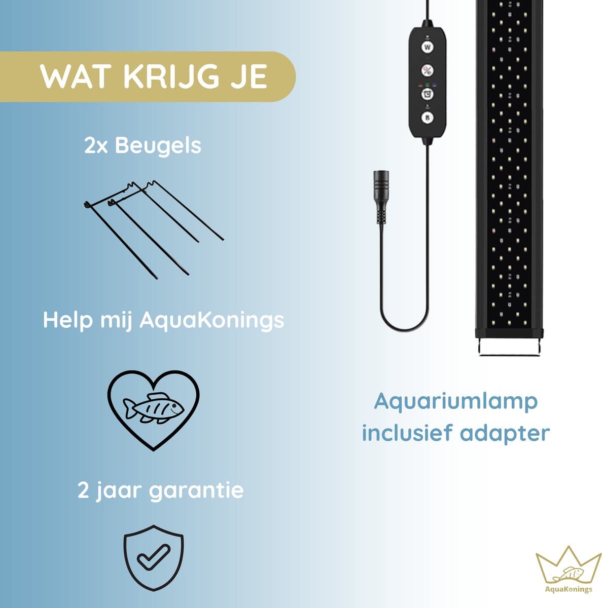 AquaKonings - Aquarium lamp - LED Aquariumverlichting - Dimbaar – Eenvoudig bedienen - Timer - 75 tot 90cm - Verschillende maten verkrijgbaar thumbnail 6