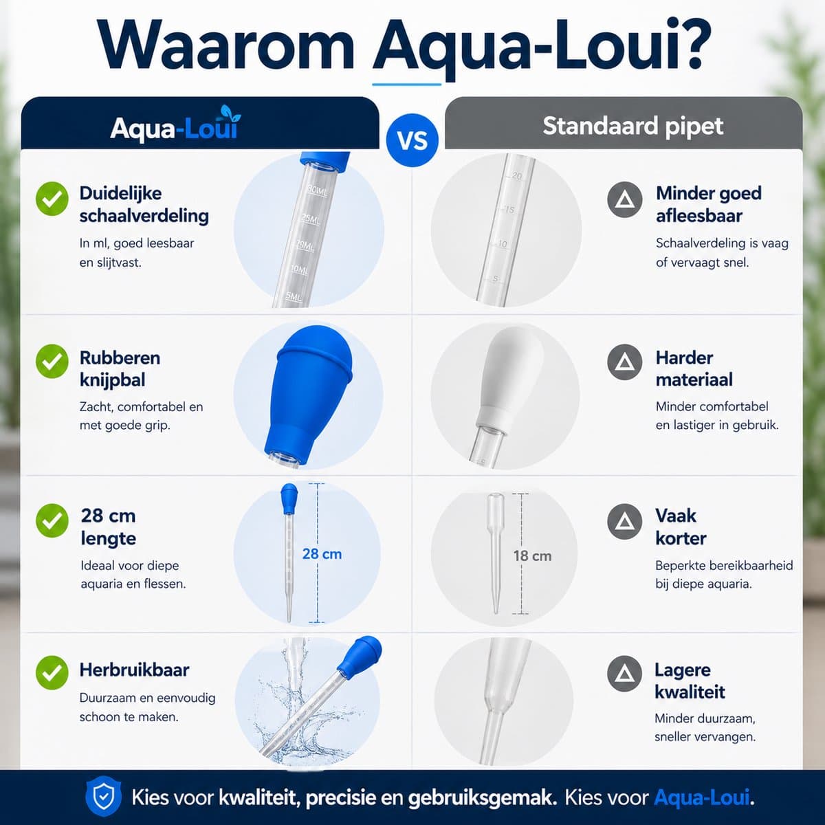 Aqua-Loui® - Aquarium Pipet 30 ml - Lange Doseerpipet met Rubberen Knijpbal - Pipet met Schaalverdeling - Druppelaar voor Aquarium, Medicatie, Plantenvoeding en Waterbehandeling - 28 cm thumbnail 5