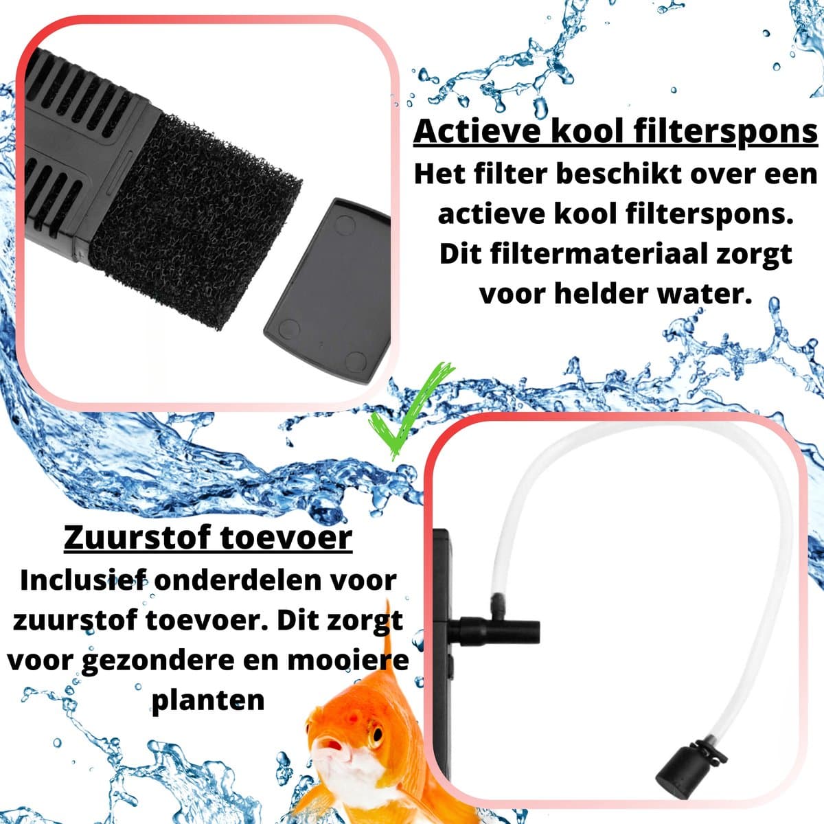 Aquariumfilter 600L/H 70L-150L – Aquarium filter pomp – Zuurstofpomp thumbnail 4