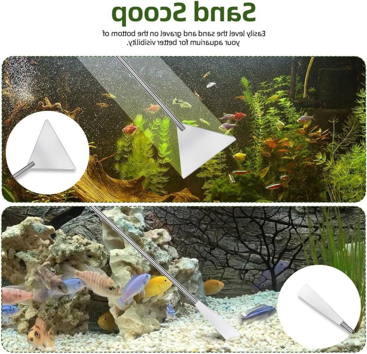 Allecto - Aquarium Aquascaping Tools Set - RVS Schoonmaakset - Voor waterplanten - Set van 4 - Onderhoud aquarium - Ideaal voor aquascaping - Gesch.. thumbnail 6