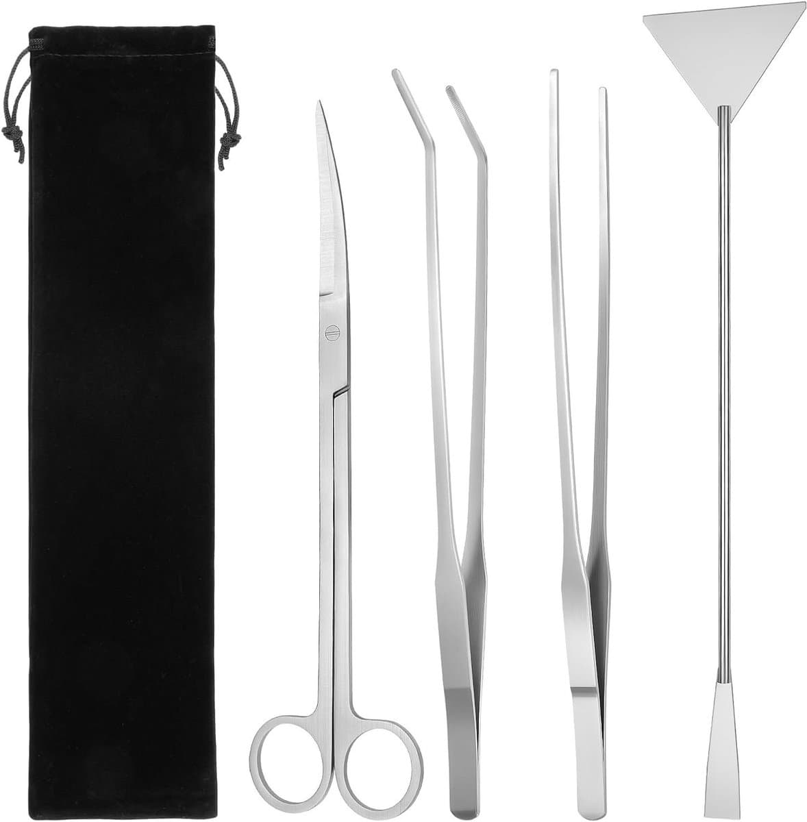 Allecto - Aquarium Aquascaping Tools Set - RVS Schoonmaakset - Voor waterplanten - Set van 4 - Onderhoud aquarium - Ideaal voor aquascaping - Gesch.. thumbnail 12