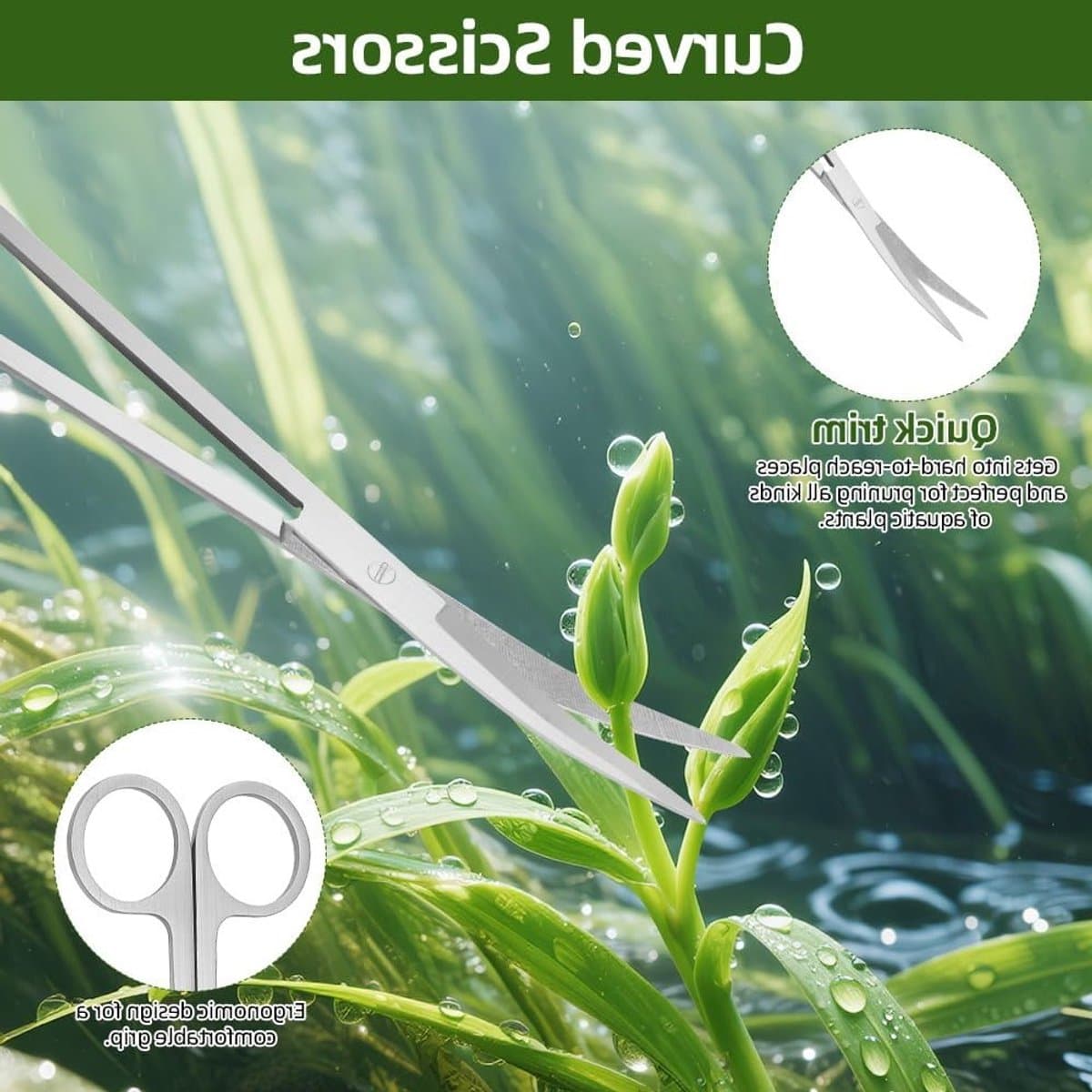 Allecto - Aquarium Aquascaping Tools Set - RVS Schoonmaakset - Voor waterplanten - Set van 4 - Onderhoud aquarium - Ideaal voor aquascaping - Gesch.. thumbnail 21