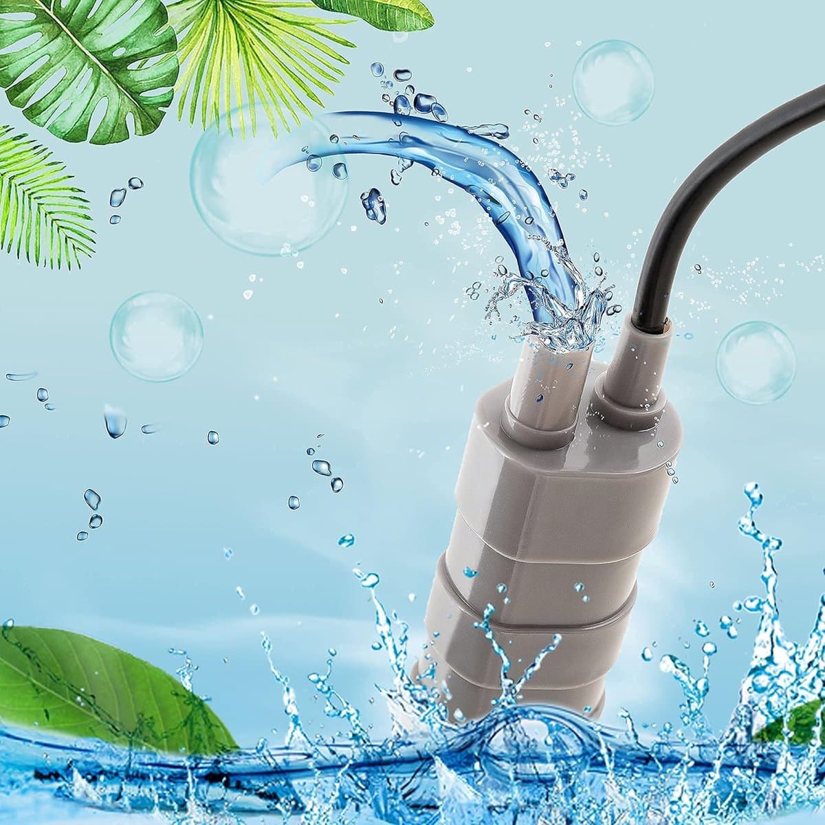 Dompelpomp 12volt - Dompelpomp Zwembad - Dompelpomp Vuil Water - 1000L/H - 5m Kop - Laag Geluidsniveau - voor Tuinirrigatie, Vijvers, Aquariums, enz thumbnail 6
