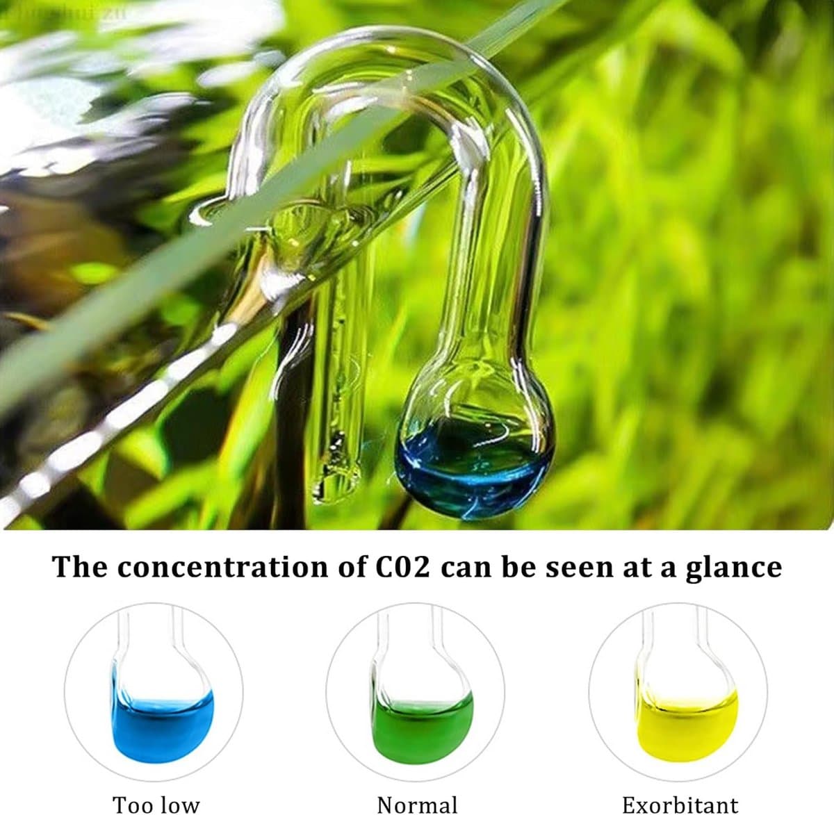 3-delige CO2 testset voor aquaria, inclusief drop checker en monitor voor optimale CO2-niveaus in je aquarium, ideaal voor aquaristiek en vissenwelzijn thumbnail 11