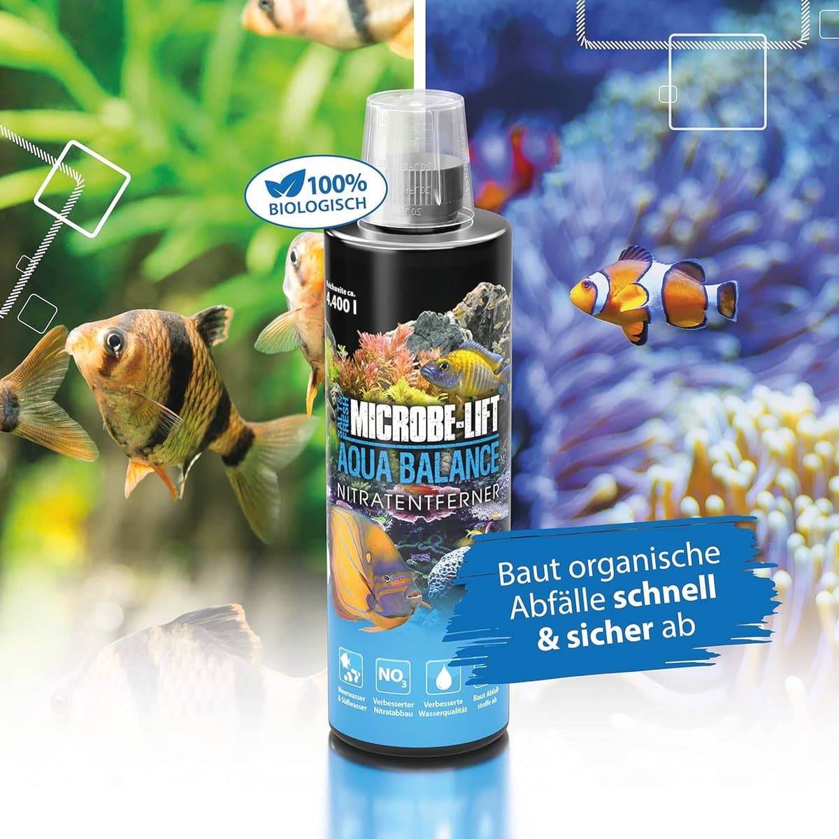 Aquarium Waterbehandeling - Nitraat Verwijderaar voor Zoet- en Zeewater, 473 ml thumbnail 3