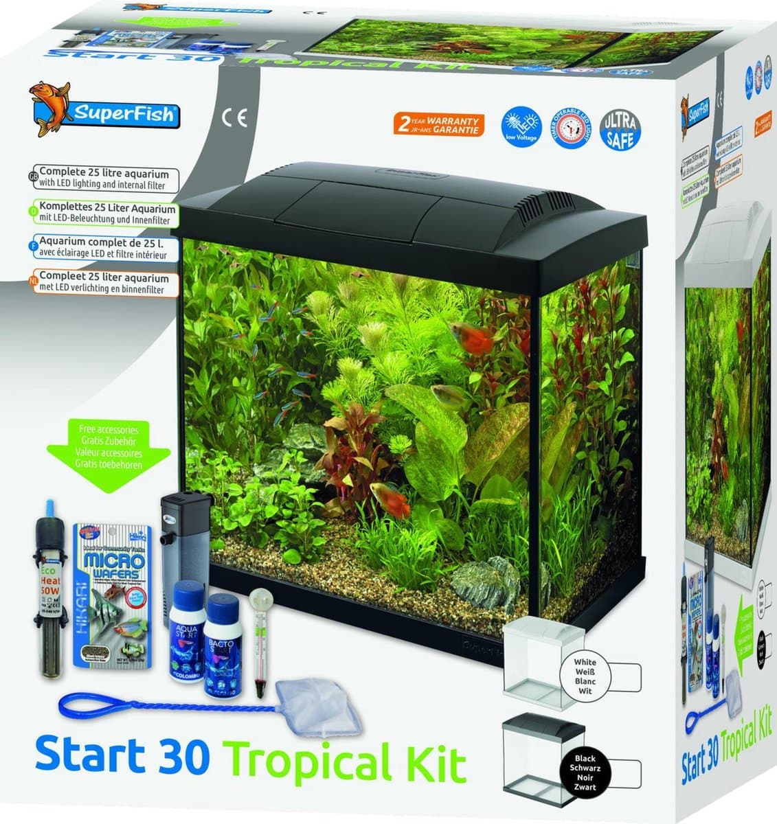 Superfish Aquarium Start 30 Tropical Kit Retro Led 27 l - Aquaria - Wit thumbnail 3