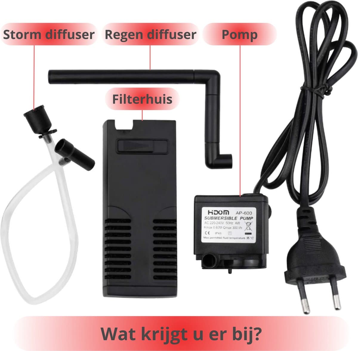 Aquariumfilter 600L/H 70L-150L – Aquarium filter pomp – Zuurstofpomp thumbnail 7