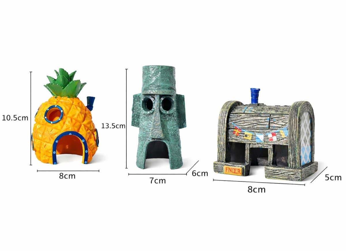 Solud® Aquarium decoratie - Aquarium accessoires - Ornamenten Set van 3 - Ornamenten voor Aquaria thumbnail 3