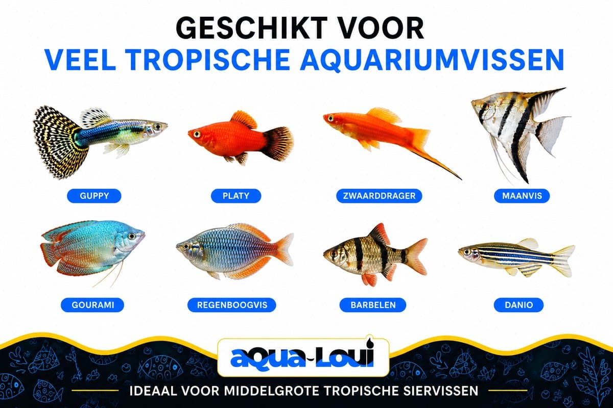 Aqua-Loui® - Tropisch Visvoer Granulaat - Langzaam Zinkende Granules - Aquarium Vissenvoer - Geschikt voor Middelgrote Tropische Vissen - Rijk aan Vitamines - 250 ml thumbnail 3