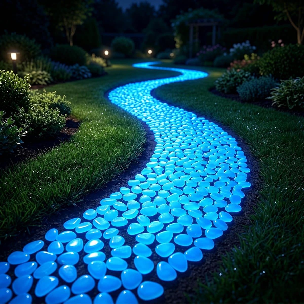 Gloeien in het donker: 500 lichtgevende kiezels van 1 cm voor tuin, pad, aquarium en decoratie thumbnail 6