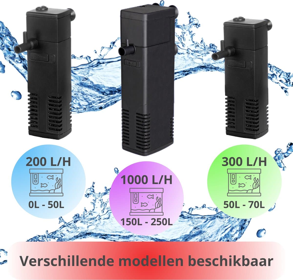 Aquariumfilter 600L/H 70L-150L – Aquarium filter pomp – Zuurstofpomp thumbnail 8