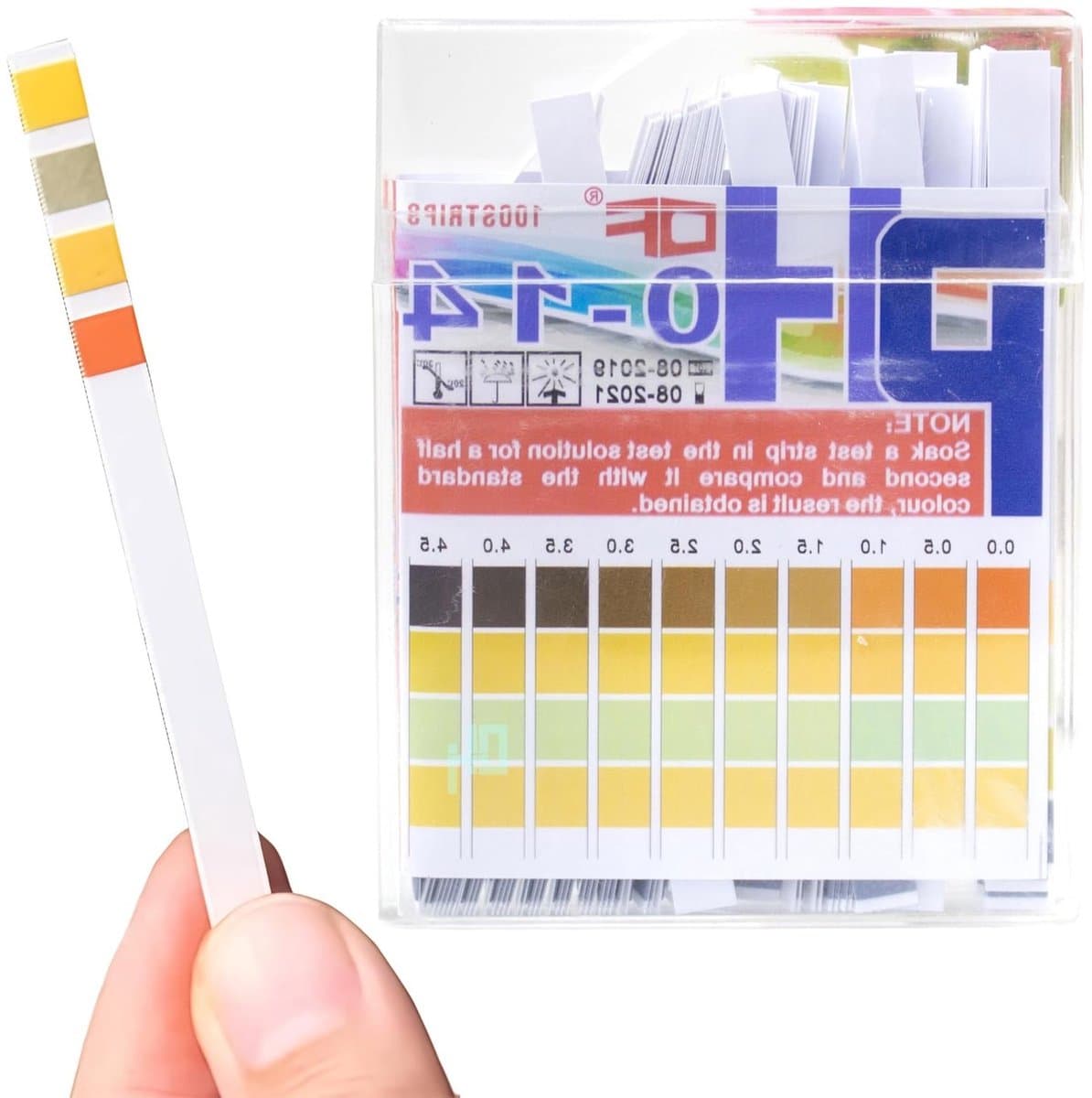 100 stuks pH teststrips voor water, aquarium en urine - Zuur-basis testset met meetbereik pH 0-14 voor laboratorium en huishoudelijk gebruik