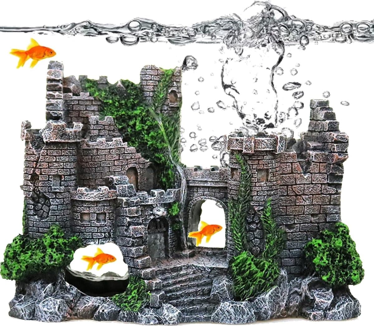 Aquarium Decoratie - Ornamenten - Kasteel - aquarium - Castle Aquarium Castle Decoratie Verstoppen Huis - 17 x 6 x 13 cm