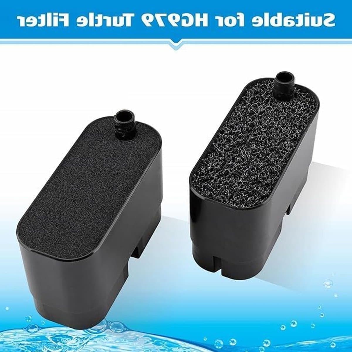 12 Stuks Vervangende Aquarium Filter Spons voor Schildpadden - 6 Grove en 6 Fijne Pads, Ideaal voor Waterfilter en Aquatic Onderhoud