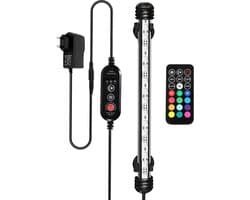 6.6W Aquarium led verlichting RGB-Lengte 58cm-Via de afstands bediening kunt u de kleuren instellen-Dimmen van de rgb aquarium verlichting is ook mogelijk-Onderwater ledlamp van 58cm-IP67-Timer-functie,Functie voor zonsopgang en zonsondergang
